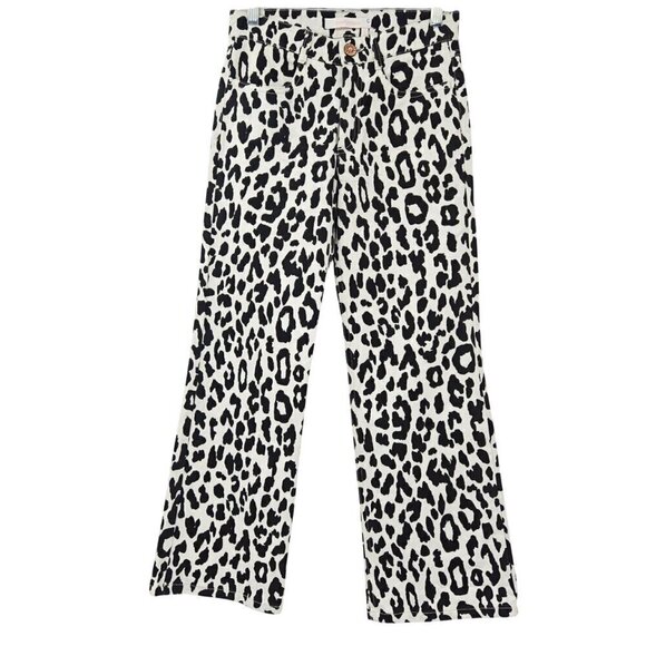 See By Chloé Denim - See By Chloe Leopard Print Crop Jean Black/White Women’s Size 34 U.S. 2 Mid Rise